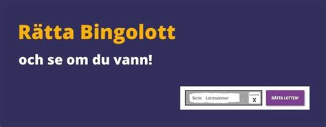 bingolotto rätta lott|BingoLotto .